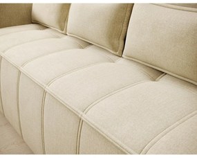 Бежов кадифен сгъваем/с място за съхранение диван 242 cm Weltton – ELTAP