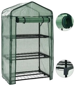 46917 vidaXL 3-етажна мини оранжерия, 69x49x125 см