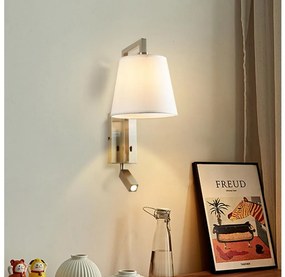 Brilagi - LED Аплик RAYA 1xE14/40W/230V + LED/3W бял/матов хром