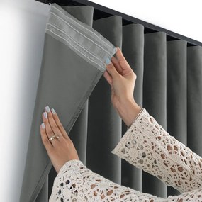 Тъмносива затъмняваща завеса 200x250 cm Velto – Filumi