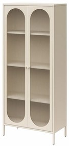 Кремава метална витрина 80x186x40 cm Luna – Støraa