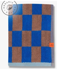 Синьо-кафява кърпа за баня от органичен памук 70x133 cm Retro - Mette Ditmer Denmark