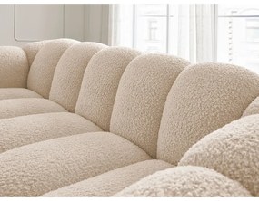 Светлокафяв диван от прежда с примки от букле 232 cm Hippolyte – Bobochic Paris