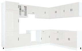 3314993 vidaXL Комплект кухненски шкафове от 14 части Porto, инженерно дърво