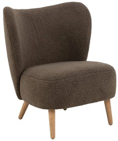 Кафяво кресло от букле Elmont – Actona