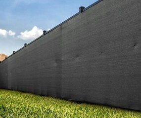 Сива засенчваща мрежа за ограда 90% засенчване 2m x 25m
