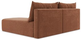 Разтегателен ъглов диван с място за съхранение в тухлен цвят (десен ъгъл) Kalena – Makamii