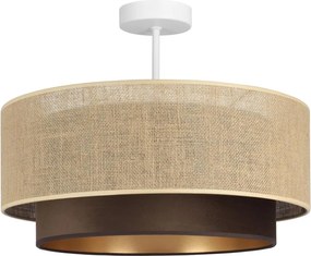 Плафон SARTA 1xE27/60W/230V Ø 45 см кафяв/юта