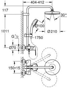 Душевая система Grohe Tempesta 210 II