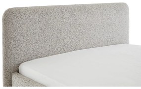 Бежово двойно легло 140x200 cm тапицирано без ламелно дъно Primo – Meise Möbel