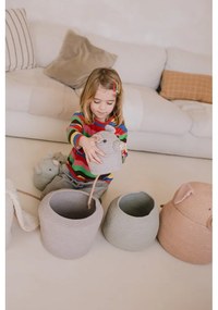 Сива текстилна детска кошница за играчки ø 15x15 cm Mini Renata the Rat – Lorena Canals