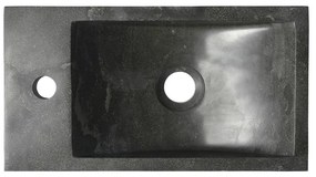 Черен каменен малък умивалник 40x22 cm Blok – Sapho