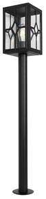 Класическа стоеща лампа за външен монтаж черна 100 см IP44 - Dover