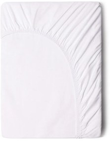 Бял памучен чаршаф с ластик, 160 x 200 cm - Good Morning