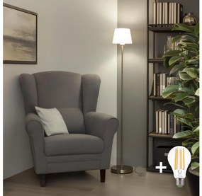 Brilagi - LED подова лампа CERIA 1xE27/40W/230V Ø 20,5 см бяла/матов хром