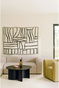 Черна кръгла масичка за кафе с ясенов плот ø 95 cm Gavo – noo.ma