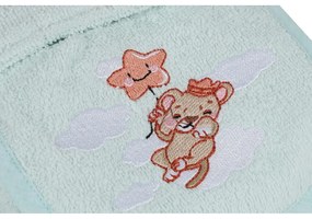 Памучена детска хавлия в цвят мента размер 1-2 години Aslan – Foutastic