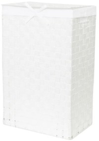 Бяла кошница за пране с капак Кошница за пране Linen, височина 60 cm - Compactor