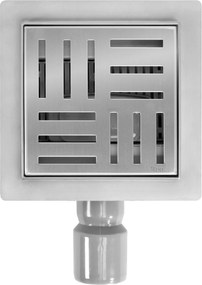 Линеен отводнител REA CROSS 150x150 Nickel Brush