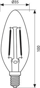 LED крушка VIVALUX Flick Opal LED, 4W, E14, 4000К