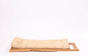 Градински комплект от масивен бук за 2 души в кремаво-естествен цвят – Floriane Garden