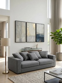 Диван Pilo Триместен-225φ 90β εκ-Γκρι Anoixto