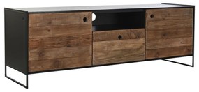 ТВ шкаф DKD Home Decor 144,5 x 40 x 51 cm Черен Оранжев Рециклирано дърво Бор