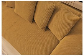 Диван от рипсено кадифе в цвят горчица 280 cm Voltaire – Bobochic Paris