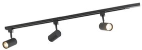 Интелигентна релсова система за осветление черна, включваща 3 WiFi GU10 1-фазна - Iconic Jeana