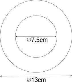Комплект от 6 черни дистанционера за вградени прожектори 7,5 - 13 см - Spacer