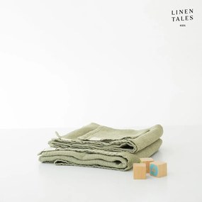 Светлозелена ленена бебешка кърпа 45x90 cm - Linen Tales