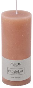 Прахово розова свещ Rust, време за горене 58 h Rustic - Rustic candles by Ego dekor