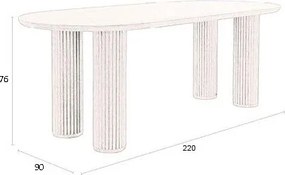 Трапезна маса от масивен дъб 90x220 cm Dean – Dutchbone
