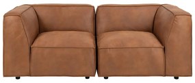Кафяв диван от изкуствена кожа 208 cm Fairfield Kentucky - Bonami Selection