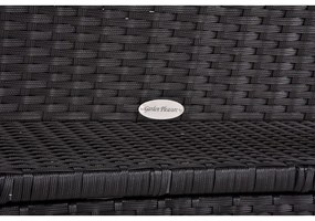 Черна градинска пейка от изкуствен ратан Ferrara – Garden Pleasure