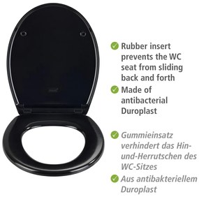 Тоалетна седалка с автоматично затваряне 37,5 x 46 cm Vorno - Wenko