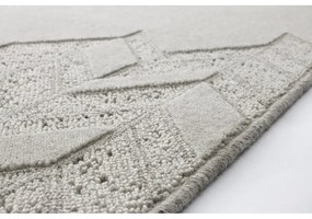 Светлосив вълнен килим 120x180 cm Credo - Agnella