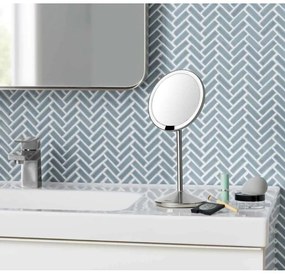 Козметично огледало със светлина/увеличително (10x) ø 12 cm Travel – simplehuman