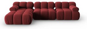Червен кадифен диван 285 cm Bellis - Micadoni Home