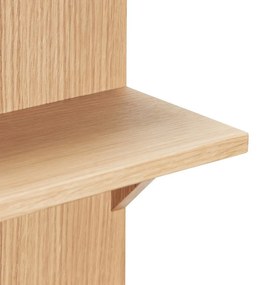 На няколко нива стенен рафт от декор от дъб в естествен цвят 40 cm Straight – Hübsch