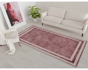 Червен миещ се килим 200x80 cm - Vitaus