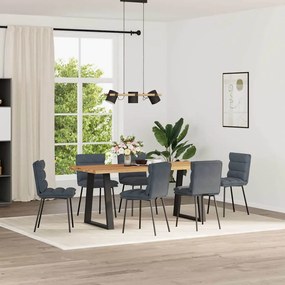3315653 vidaXL Трапезни столове, 6 бр, тъмносиви, кадифе
