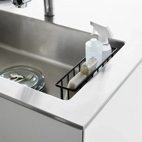 Черна метална стойка за перилни препарати без пробиване Film Hook – YAMAZAKI