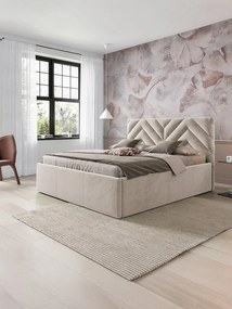 Тапицирано легло Azzuro-Ekrou-180 x 200