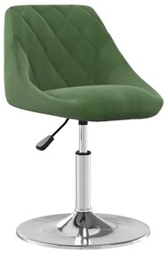 3088772 vidaXL Въртящи се трапезни столове, 6 бр, тъмнозелени, кадифе