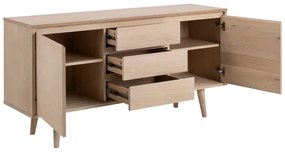 Нисък скрин от декор от дъб естествен 150x75 cm Nagano – Actona