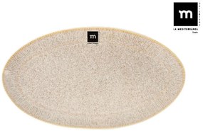 Плато овал LA MEDITERRANEA Calobra Cream, 31x18 cm, порцелан