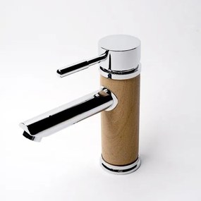 Стоящ смесител за умивалник ICL 1458234C PIETRA DI LEGNO, месинг, хром + дървесен, 18см
