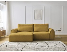 Ъглов диван в цвят жълта охра Aden – Bobochic Paris