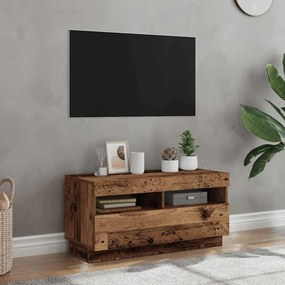 856357 vidaXL ТВ шкаф с LED осветление, 80x35x40 см, инженерно дърво